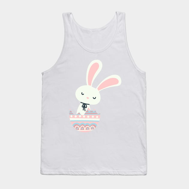 Pastel pink and blue rabbit in egg shell, blue, pink, pastel, egg,eggshell,easter,spring, Tank Top by Kristalclick 